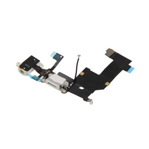 Charging Port + Headphone Jack for iPhone 5 - White