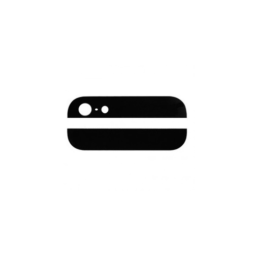 Top & Bottom Glass for Back Cover for iPhone 5 - Black