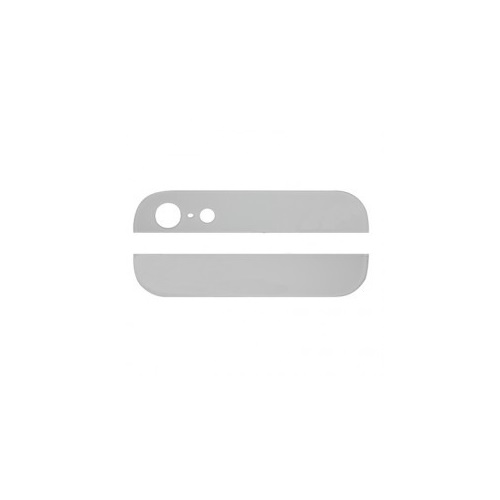 Top & Bottom Glass for Back Cover for iPhone 5 - White