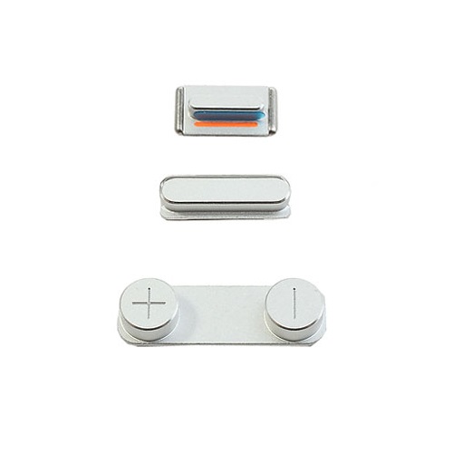 Hard Buttons (Power / Volume / Switch) Compatible For IPhone 5S - Silver