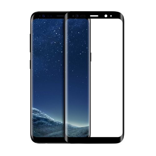 Curved Coverage Tempered Glass in Retail Packaging for Galaxy S8 - Black