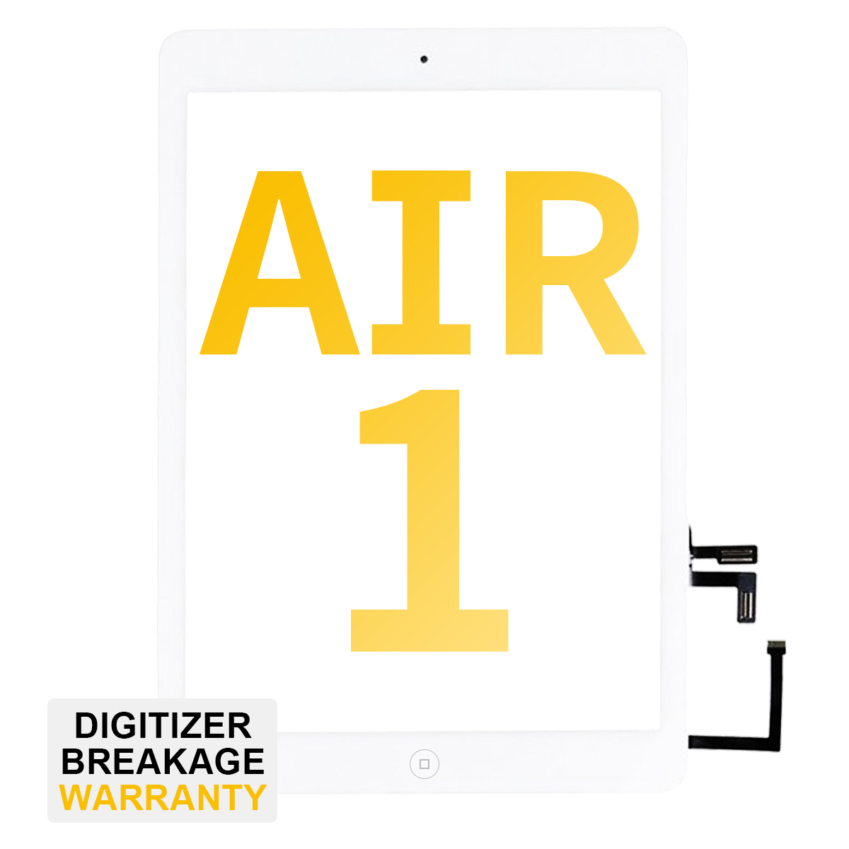 Premium Digitizer for iPad Air 1 (Home Button Pre-installed) - White