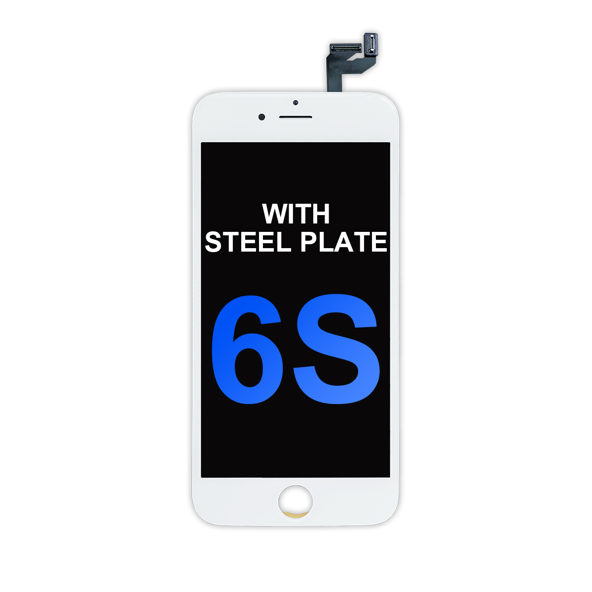 Aftermarket LCD Assembly with Steel Plate for iPhone 6S - White