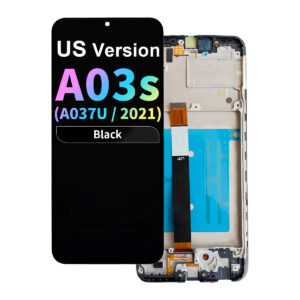 Refurbished LCD Assembly with Frame for Samsung Galaxy A03S (A037U / 2021) (US Version) - Black