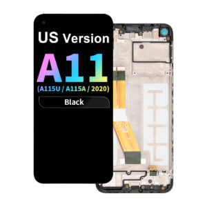Refurbished LCD Assembly with Frame for Samsung Galaxy A11 (A115U / A115A / 2020) (US Version) - Black