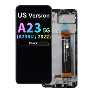 Refurbished LCD Assembly with Frame for Samsung Galaxy A23 5G (A236 / 2022) (US Version) - Black