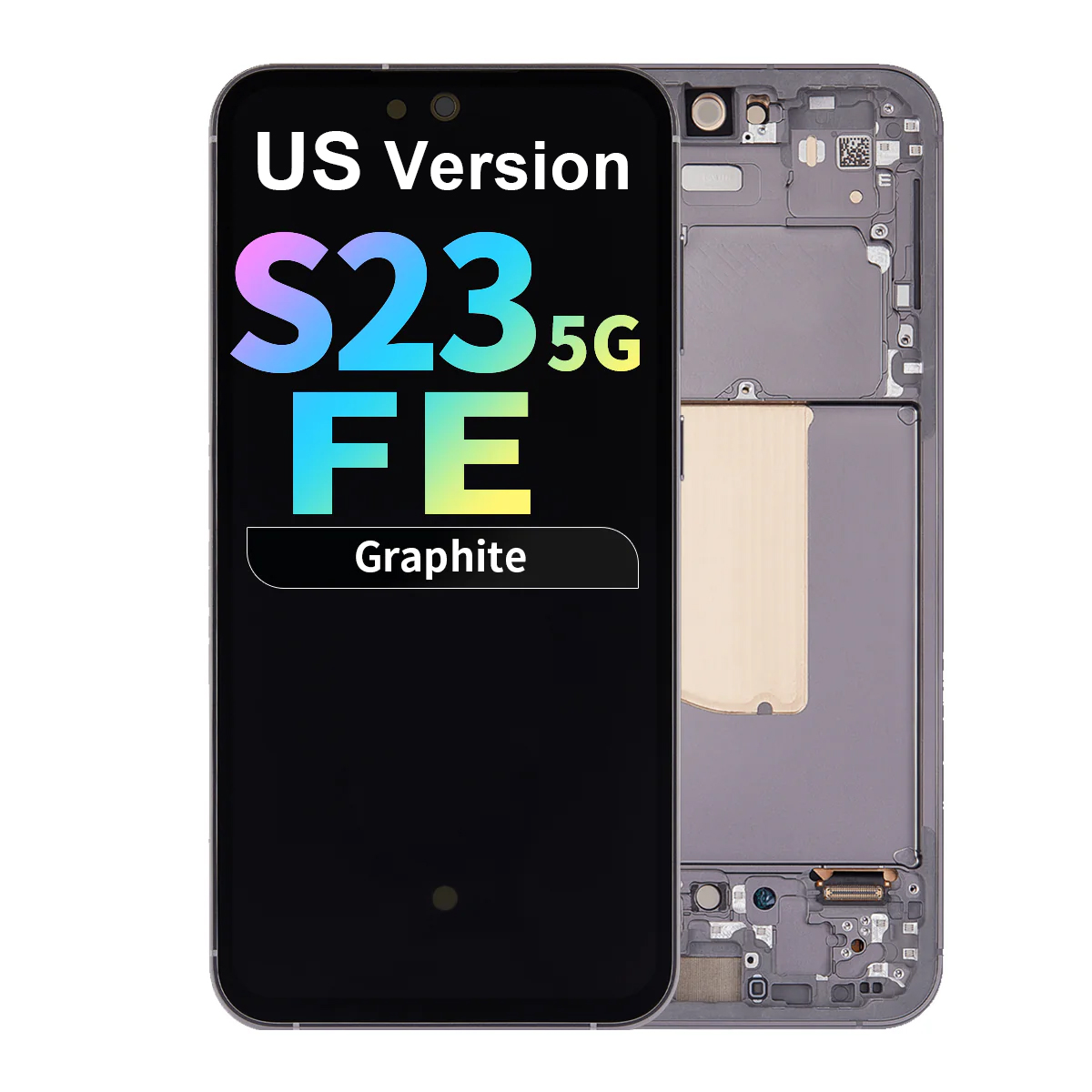 Refurbished OLED Assembly with Frame for Samsung Galaxy S23 FE (US Version) - Graphite