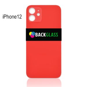 Back Cover Glass for iPhone 12 (Big Camera Hole) – Red