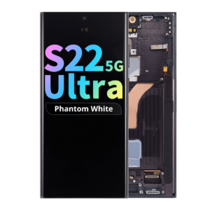 Refurbished OLED Assembly with Frame for Samsung Galaxy S22 Ultra - Phantom White