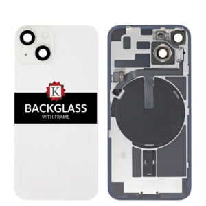 Back Cover Glass w/ Frame and Wireless NFC Flex Cable for iPhone 14 - Starlight