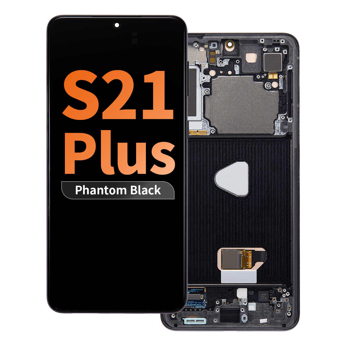 Aftermarket OLED Assembly with Frame for Samsung Galaxy S21 Plus - Phantom Black