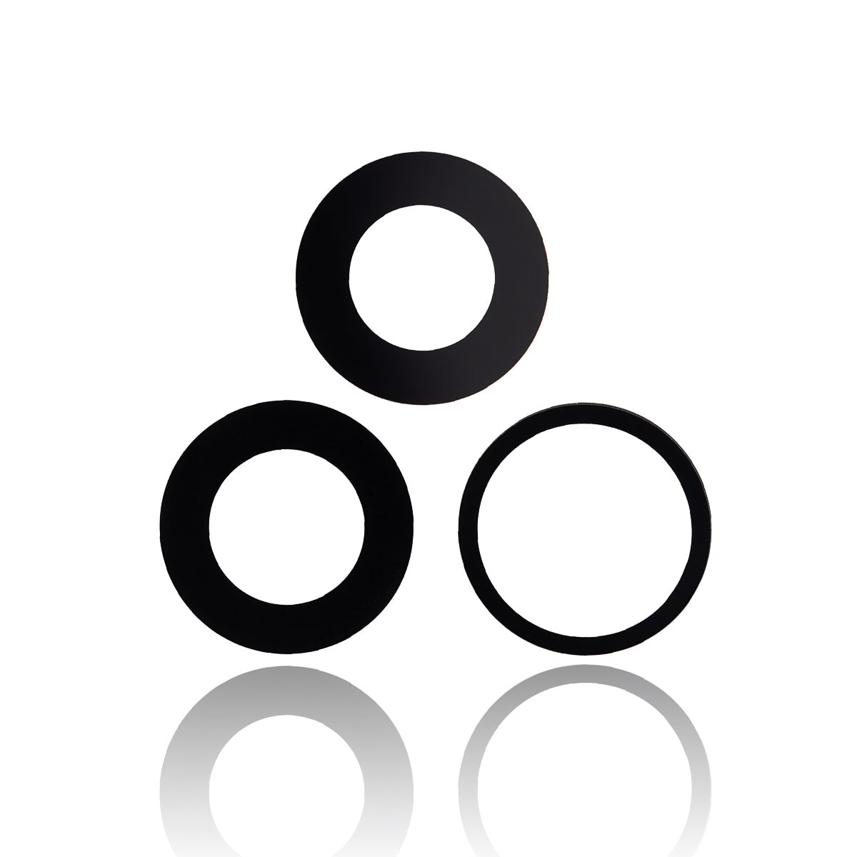 Back Camera Lens Glass Only with Adhesive for iPhone 15 Pro (3 pcs Set) (Real Sapphire)
