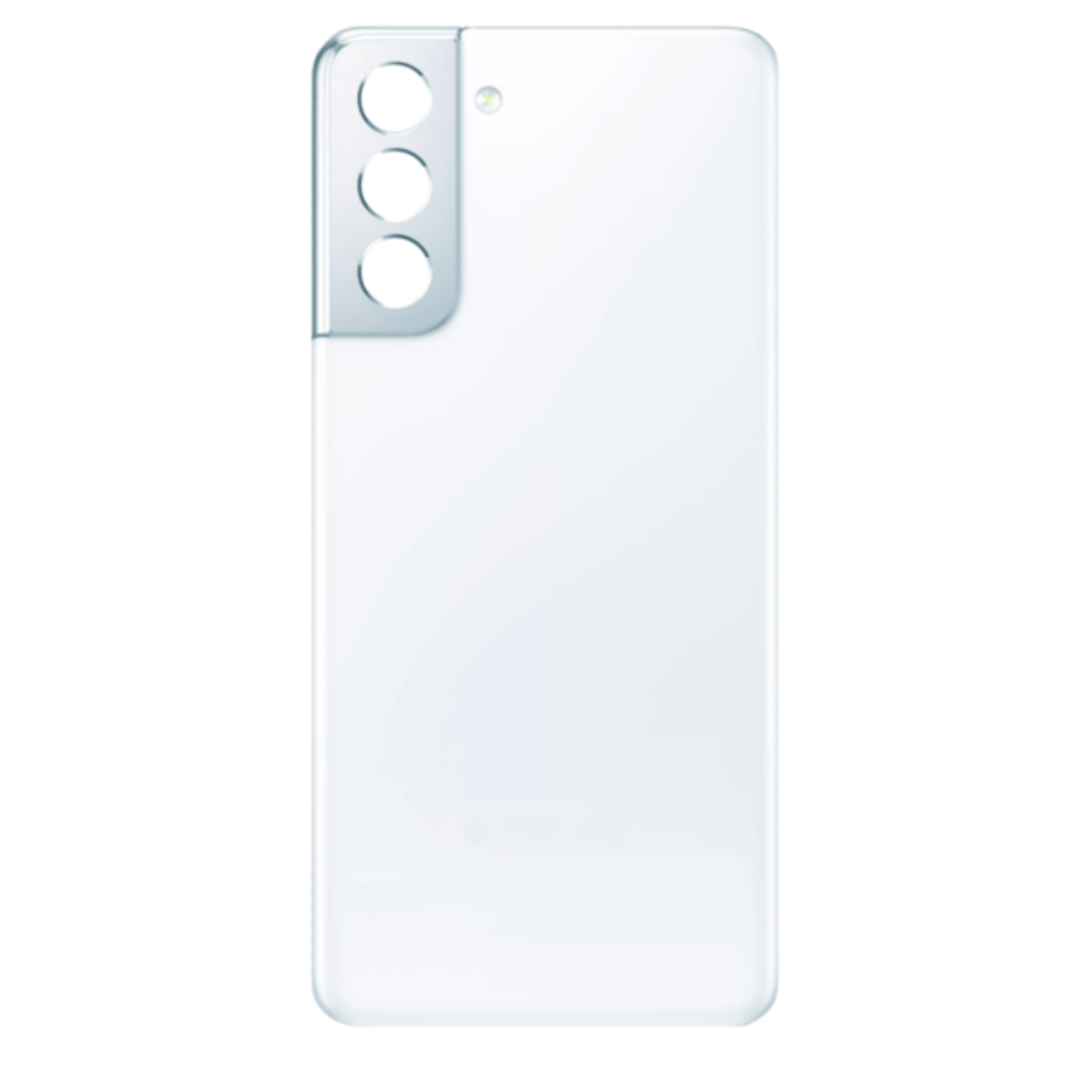 Back Cover Glass with Camera Lens and Adhesive for Samsung Galaxy S21 Plus - Phantom Silver