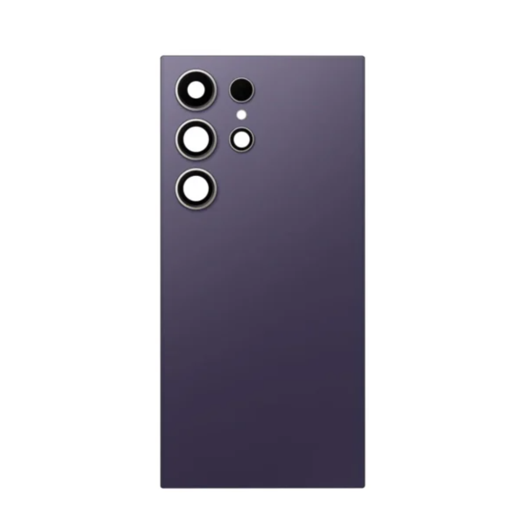 Back Cover Glass with Camera Lens and Adhesive for Samsung Galaxy S24 Ultra - Titanium Violet