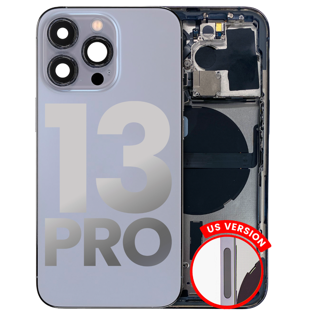 Back Housing w/ Small Parts Pre-Installed for iPhone 13 Pro – Sierra Blue
