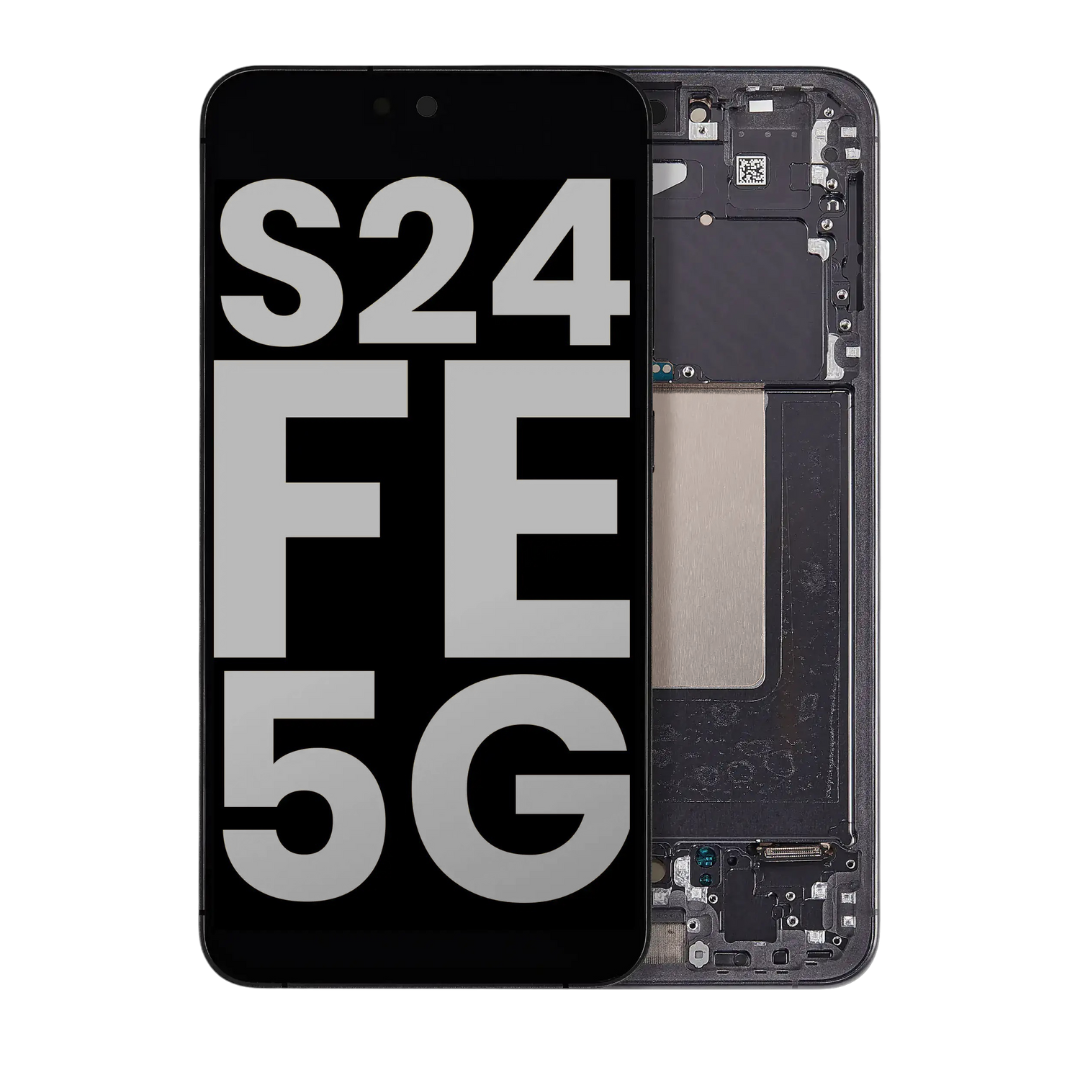 Refurbished OLED Assembly with Frame for Samsung Galaxy S24 FE - Graphite