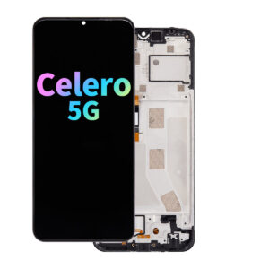 Refurbished LCD Assembly with Frame for Boost Mobile Celero 5G - Black