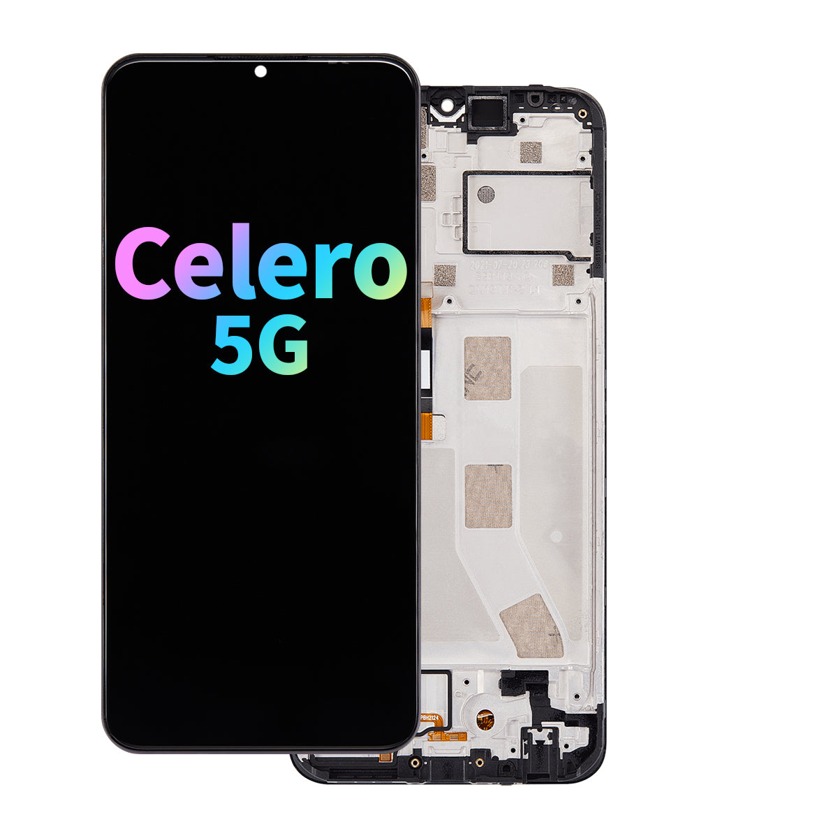 Refurbished LCD Assembly with Frame for Boost Mobile Celero 5G - Black