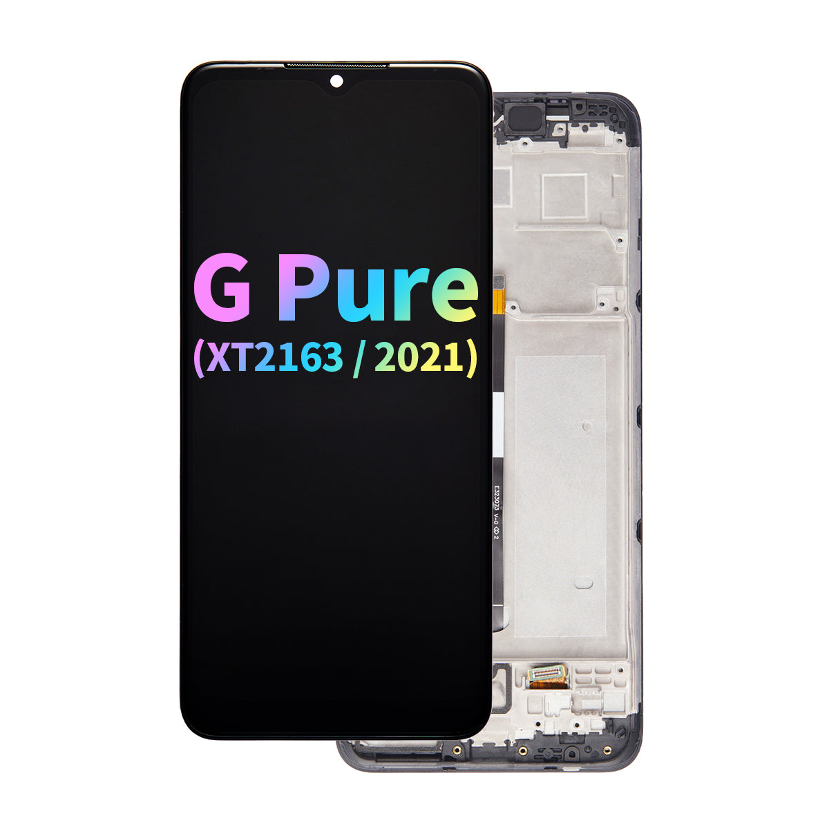 Refurbished LCD Assembly with Frame for Moto G Pure (XT2163 / 2021) - Black