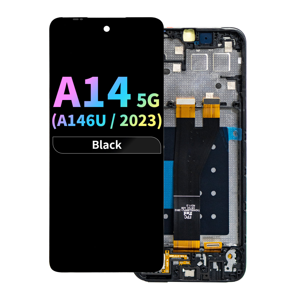 Refurbished LCD Assembly with Frame for Samsung Galaxy A14 5G (A146U / 2023) - Black