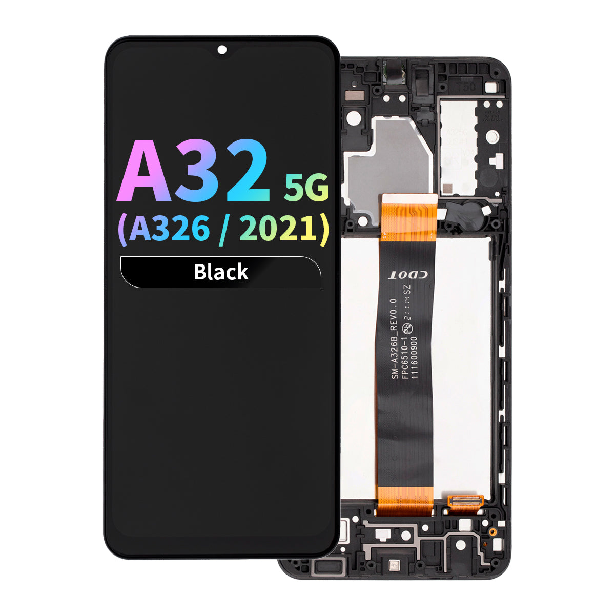 Refurbished LCD Assembly with Frame for Samsung Galaxy A32 5G (A326 / 2021) - Black