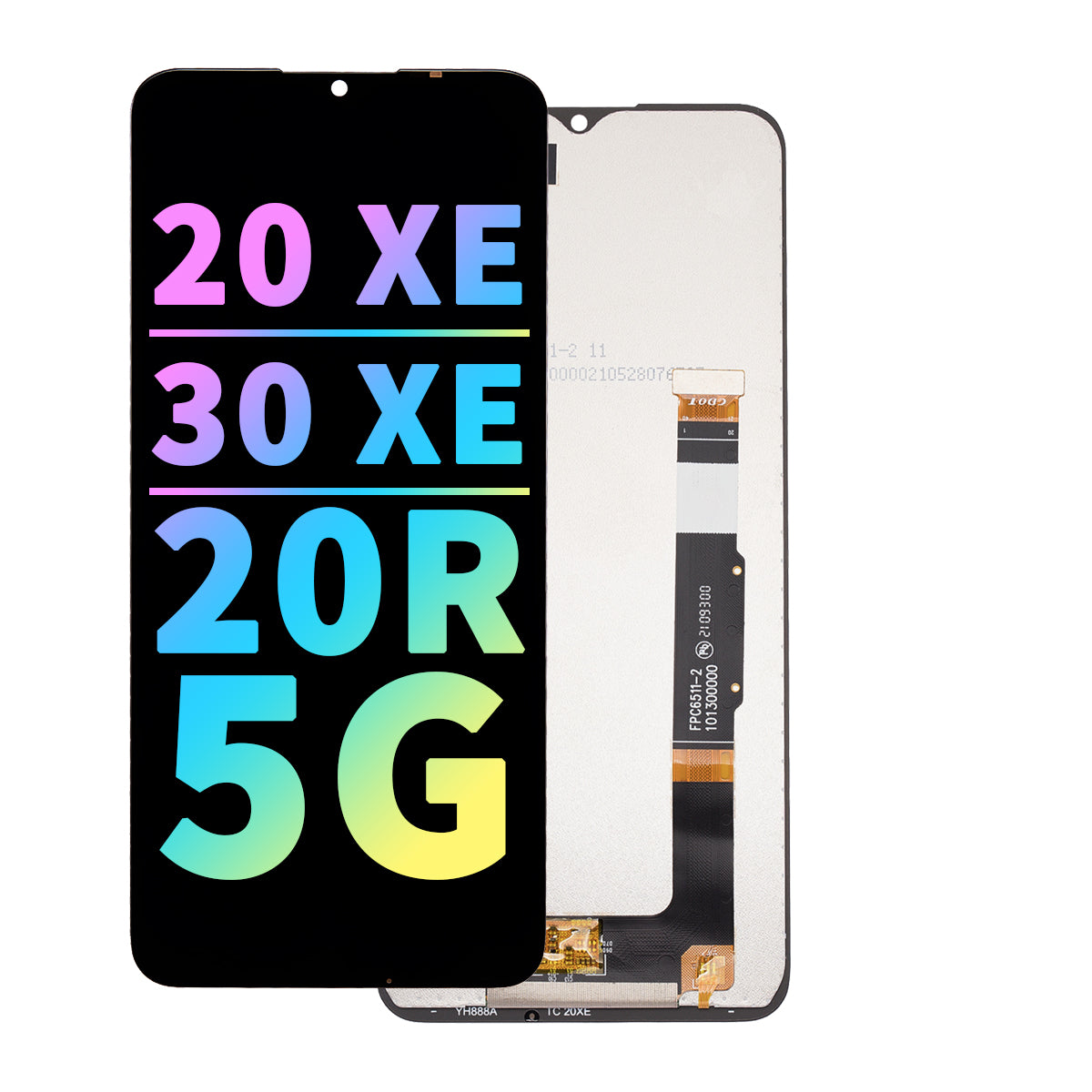 Refurbished LCD Assembly without Frame for TCL 20 XE / 20 R / 30 XE