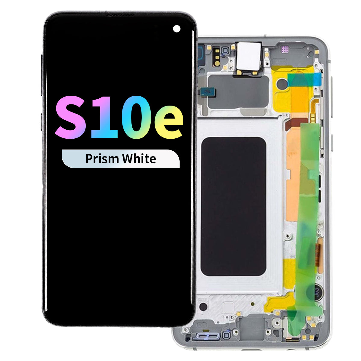 Refurbished OLED Assembly with Frame for Samsung Galaxy S10e - Prism White