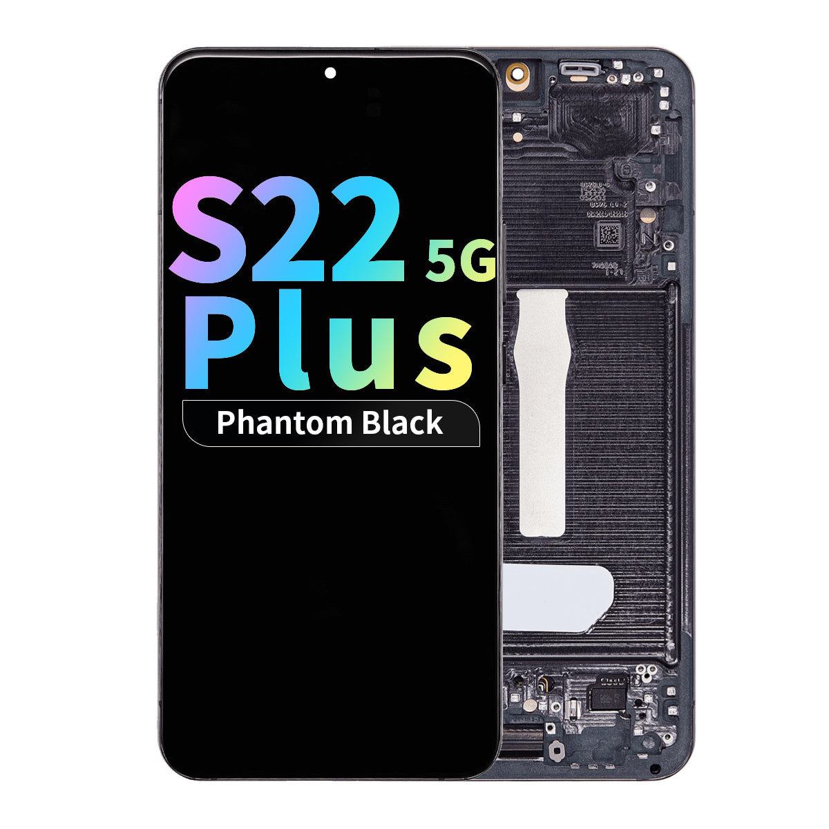 Refurbished OLED Assembly with Frame for Samsung Galaxy S22 Plus - Phantom Black