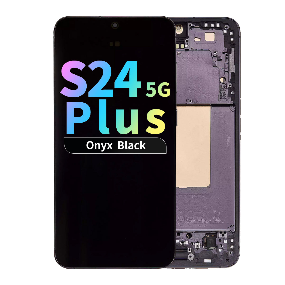Refurbished OLED Assembly with Frame for Samsung Galaxy S24 Plus - Onyx Black