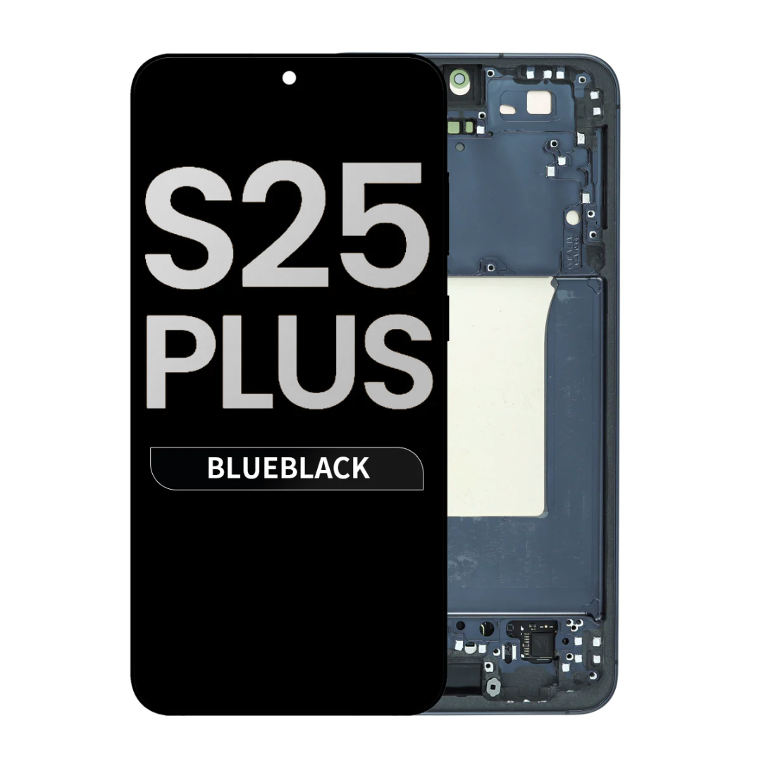 Refurbished OLED Assembly with Frame for Samsung Galaxy S25 Plus - Blueblack