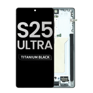 Refurbished OLED Assembly with Frame for Samsung Galaxy S25 Ultra - Titanium Black