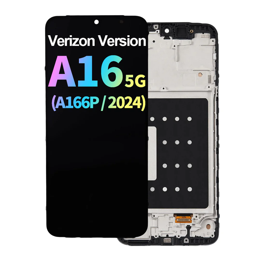 LCD Assembly with Frame for Samsung Galaxy A16 5G (A166P / 2024) (Verizon Version) - Black