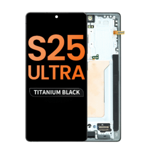 Aftermarket OLED Assembly with Frame for Samsung Galaxy S25 Ultra - Titanium Black