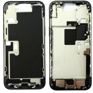 Mid-Frame Housing w/ Back Glass and Wireless NFC and Small Parts Pre-Installed for iPhone 16 Pro (Charging Port Included) – Black Titanium