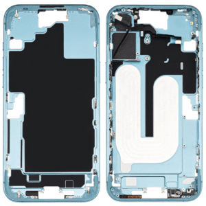 Mid-Frame Housing w/ Back Glass and Wireless NFC and Small Parts Pre-Installed for iPhone 16 – Teal