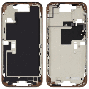 Mid-Frame Housing w/ Back Glass and Wireless NFC and Small Parts Pre-Installed for iPhone 16 Pro Max – Desert Titanium