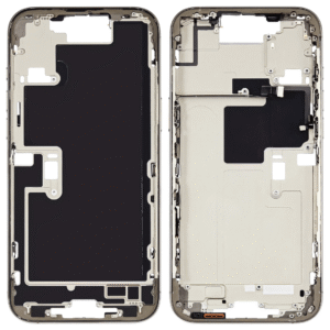 Mid-Frame Housing w/ Back Glass and Wireless NFC and Small Parts Pre-Installed for iPhone 16 Pro Max – Natural Titanium
